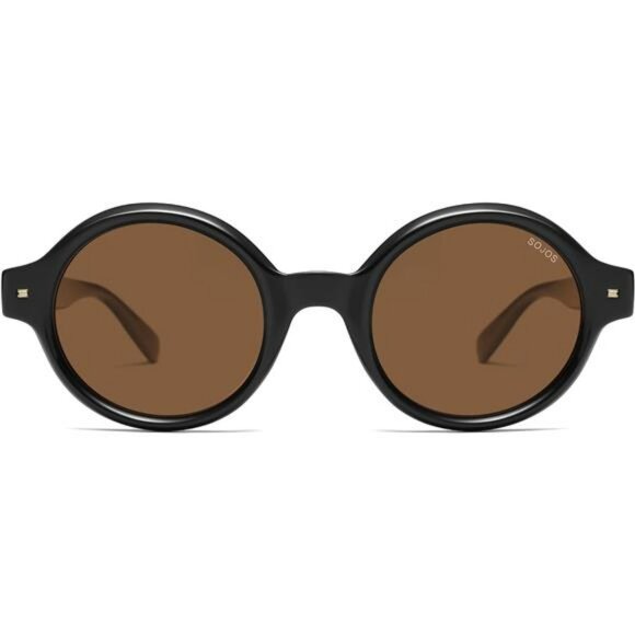 Retro round polarized sunglasses small 90s 80s vintage UV400 unisex shades - Picture 3 of 7